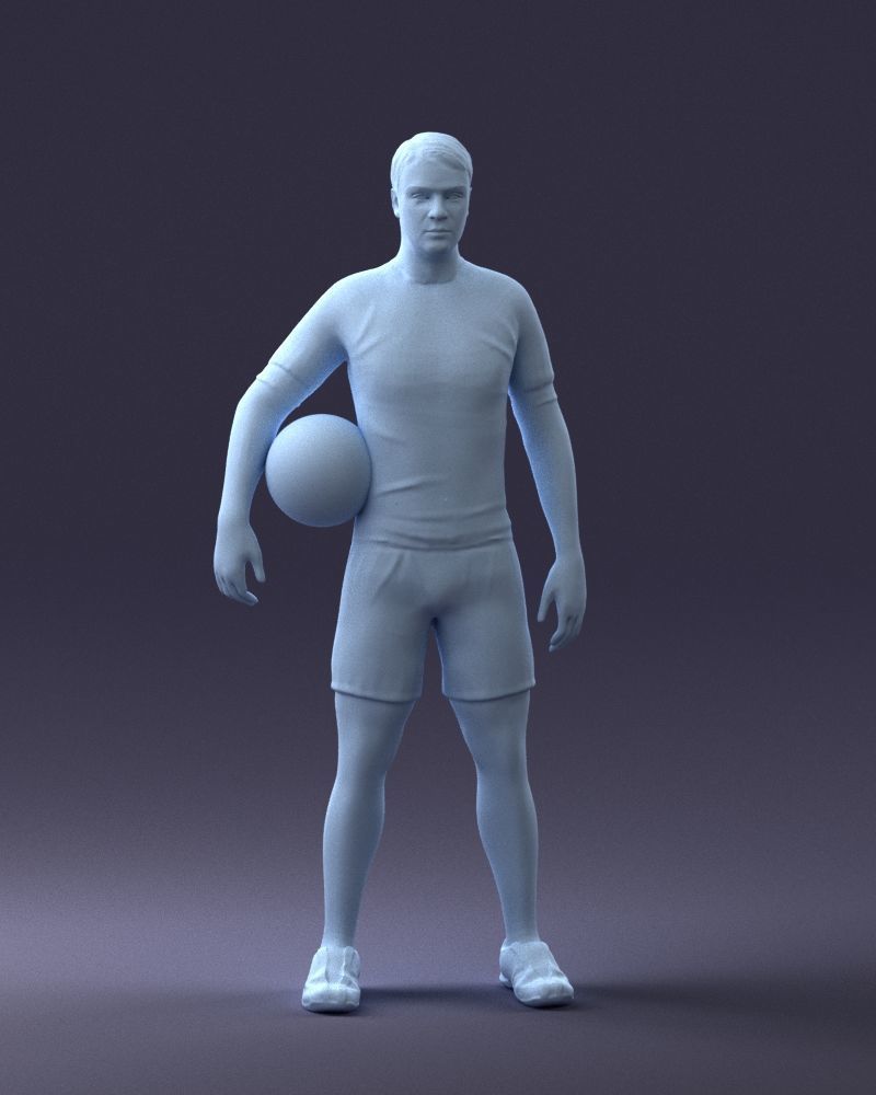 000018 Football Player 0510 3D print model_4