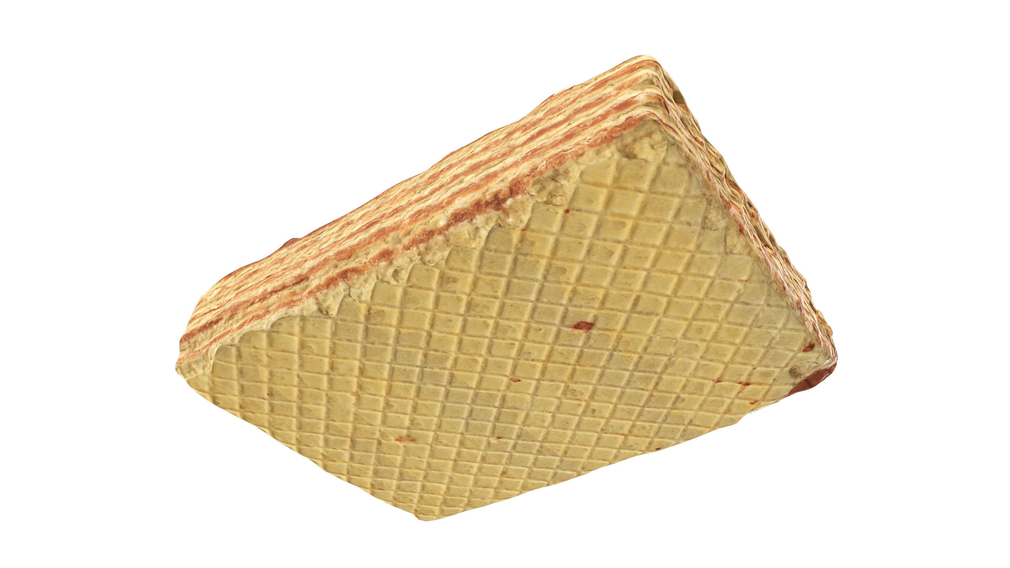 Waffle Cake with Cocoa 3D model_4