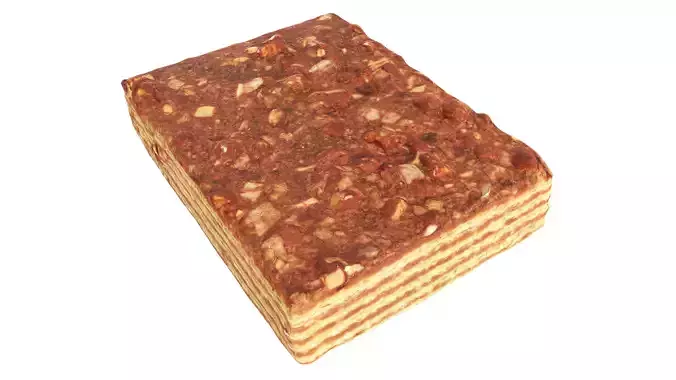 Waffle Cake with Cocoa 3D model