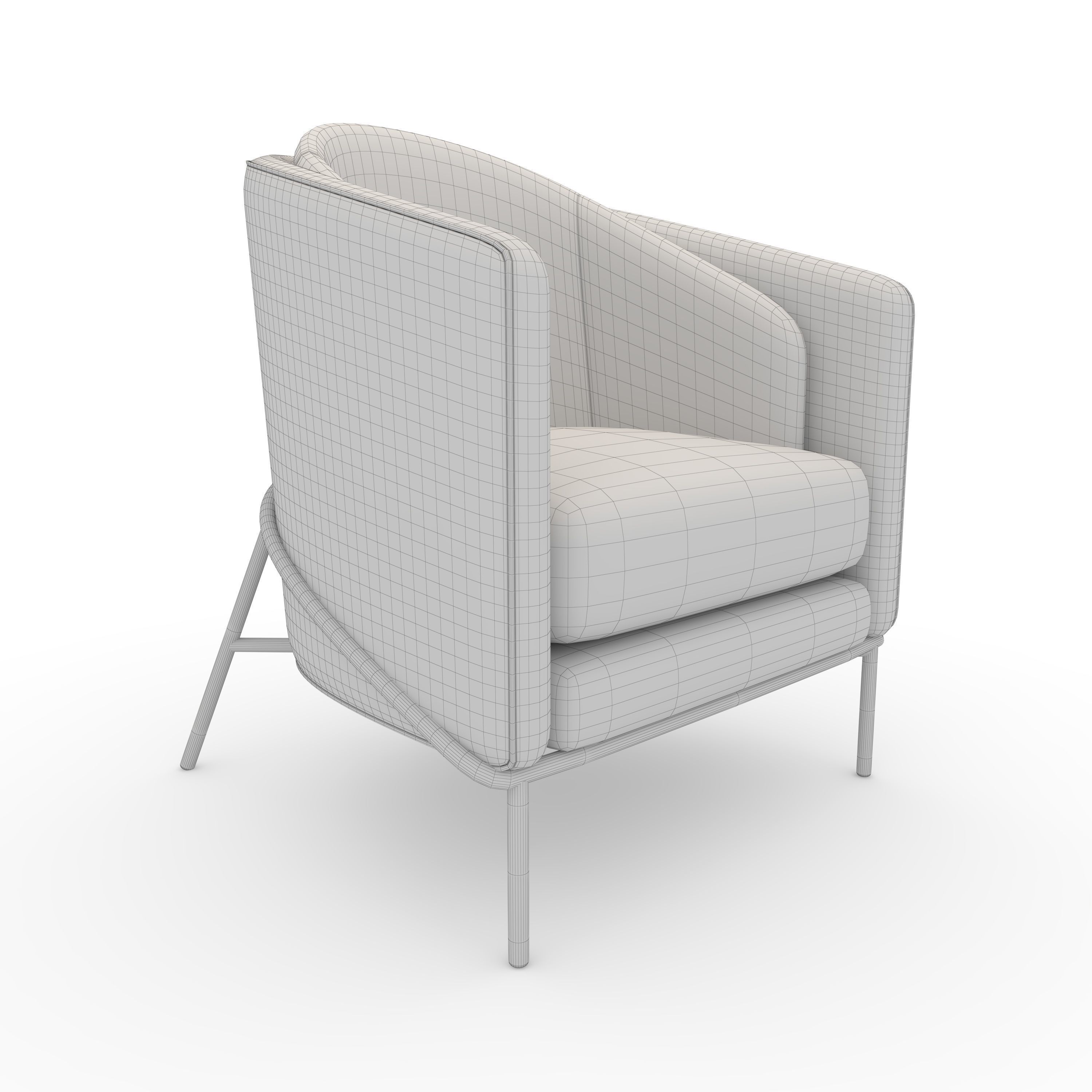 Armchair 49 3D model_9