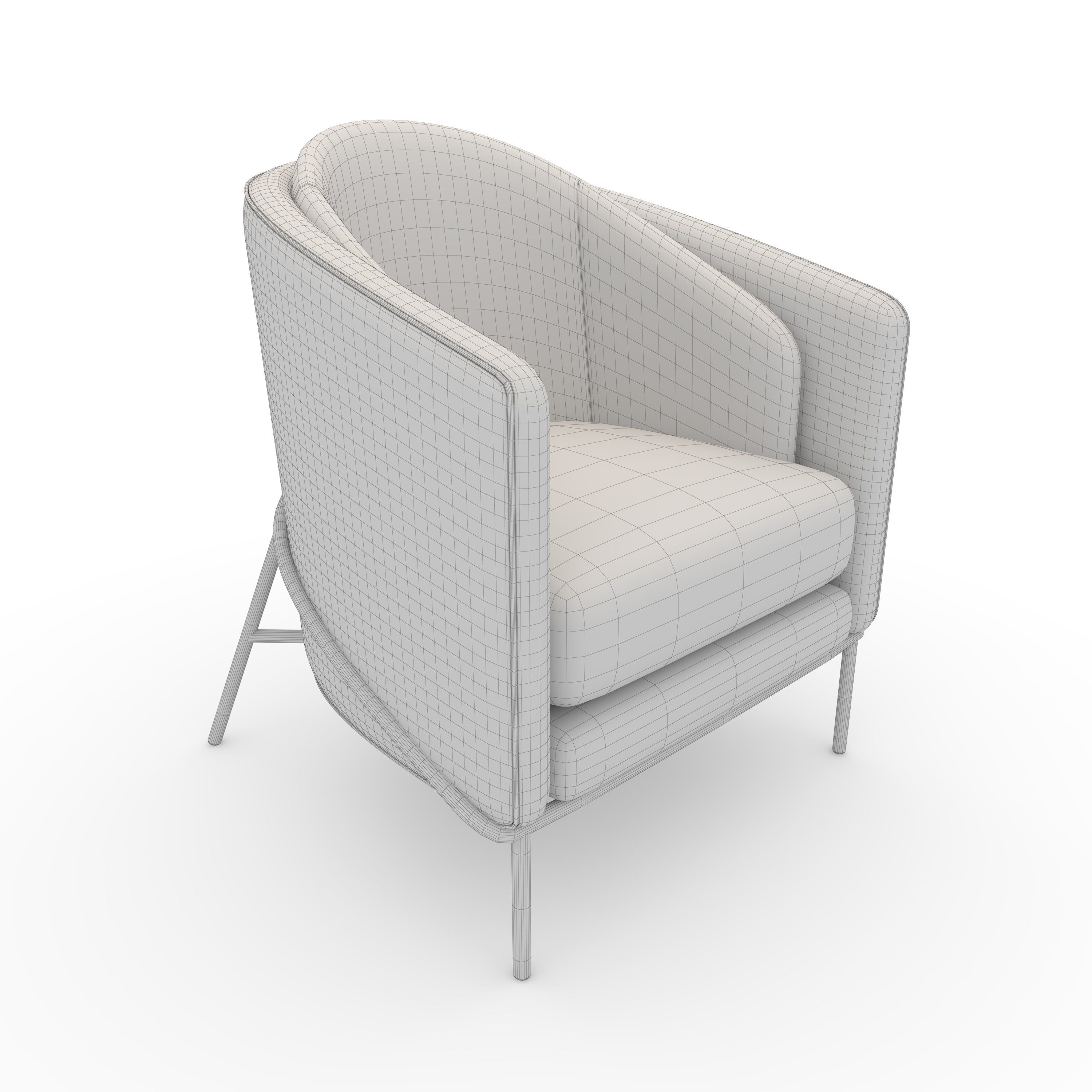 Armchair 49 3D model_1