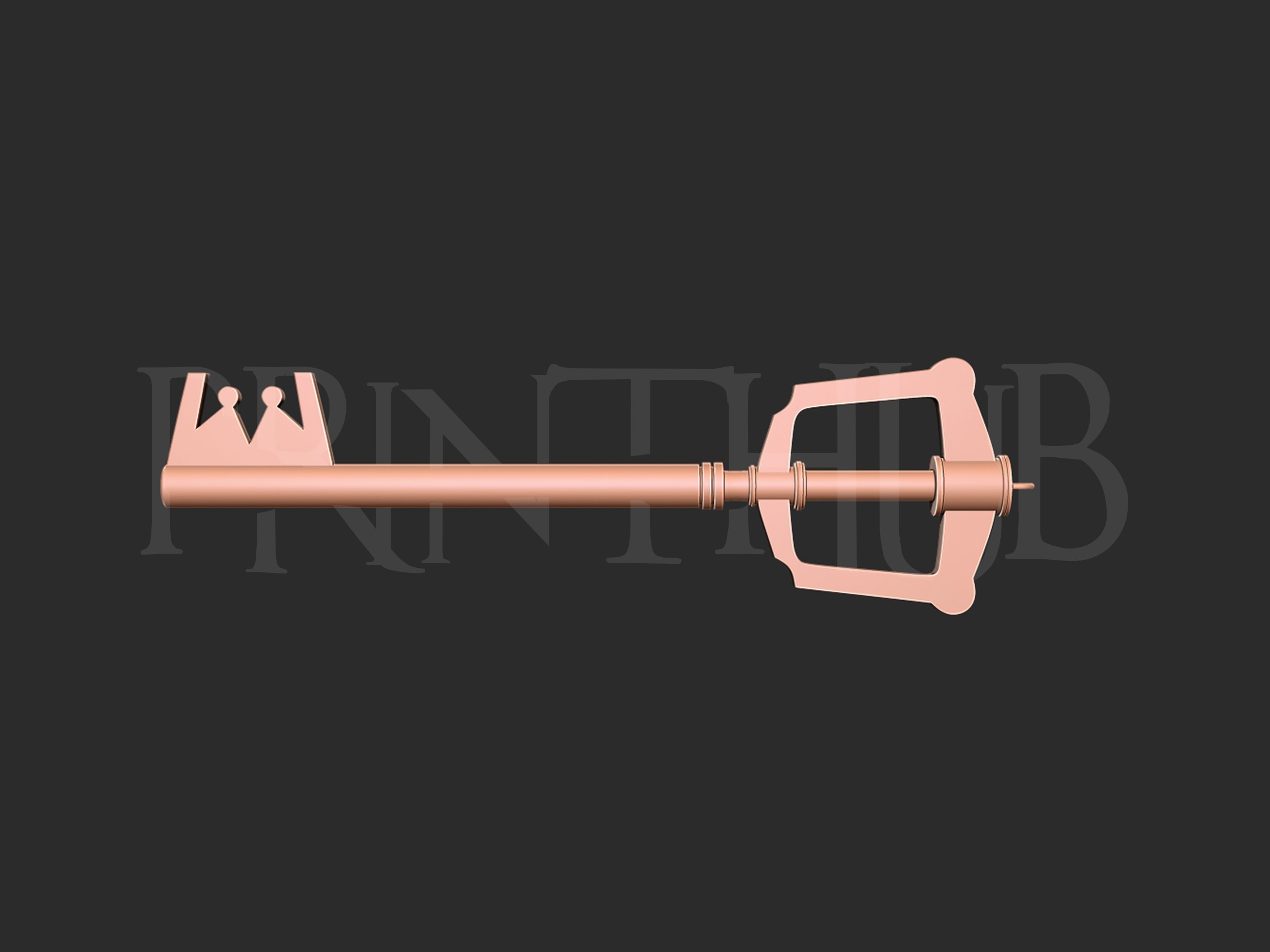 Kingdom Hearts Kingdom Key for cosplay 3D print model_4
