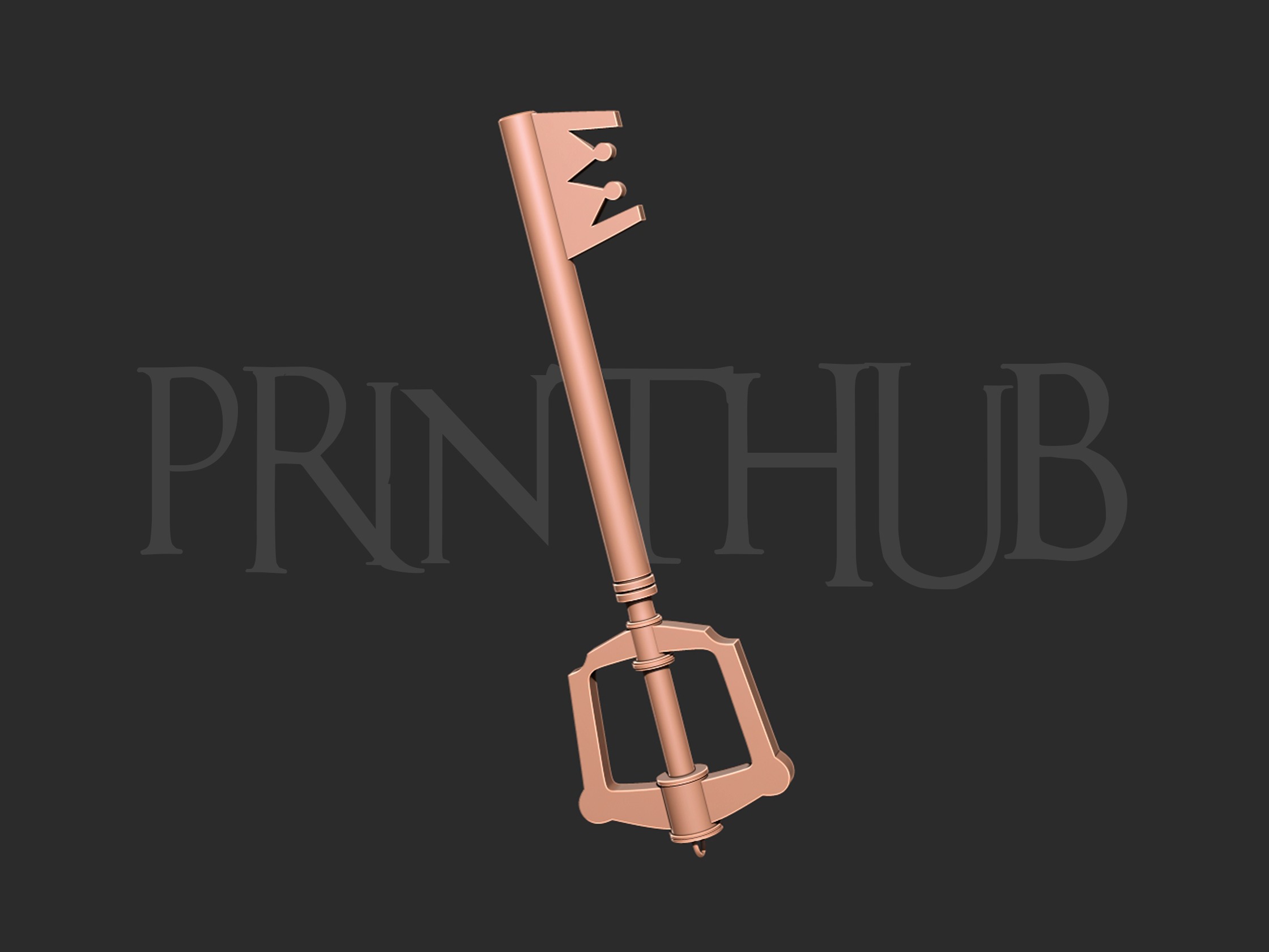 Kingdom Hearts Kingdom Key for cosplay 3D print model_2