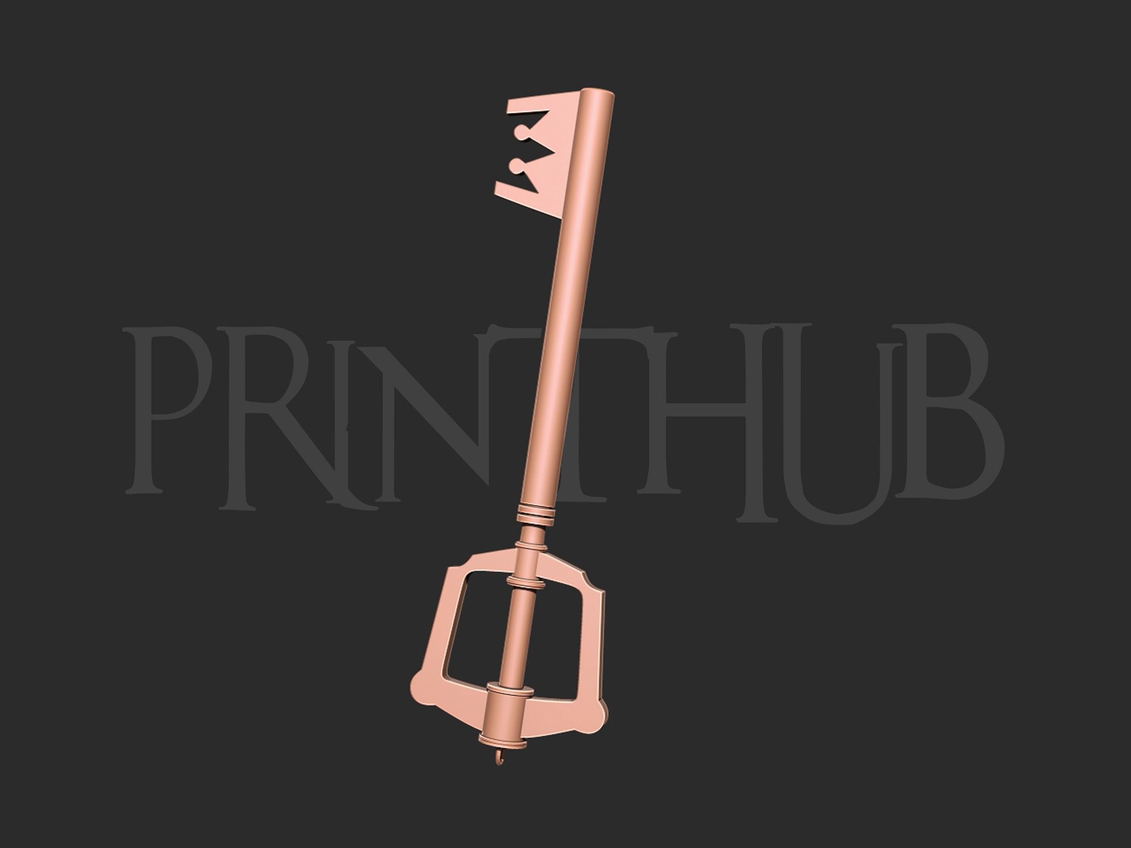 Kingdom Hearts Kingdom Key for cosplay 3D print model_1