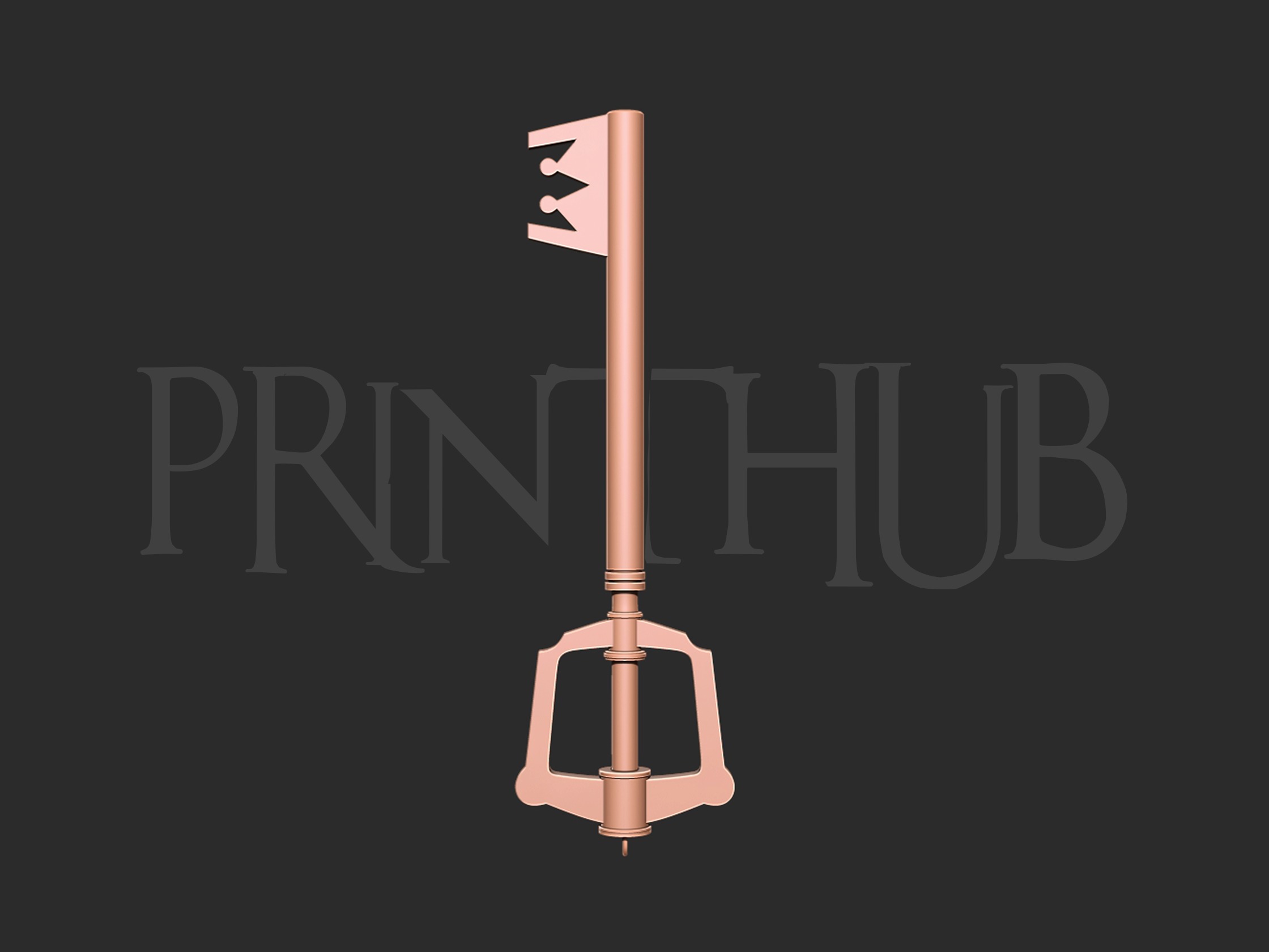 Kingdom Hearts Kingdom Key for cosplay 3D print model_3