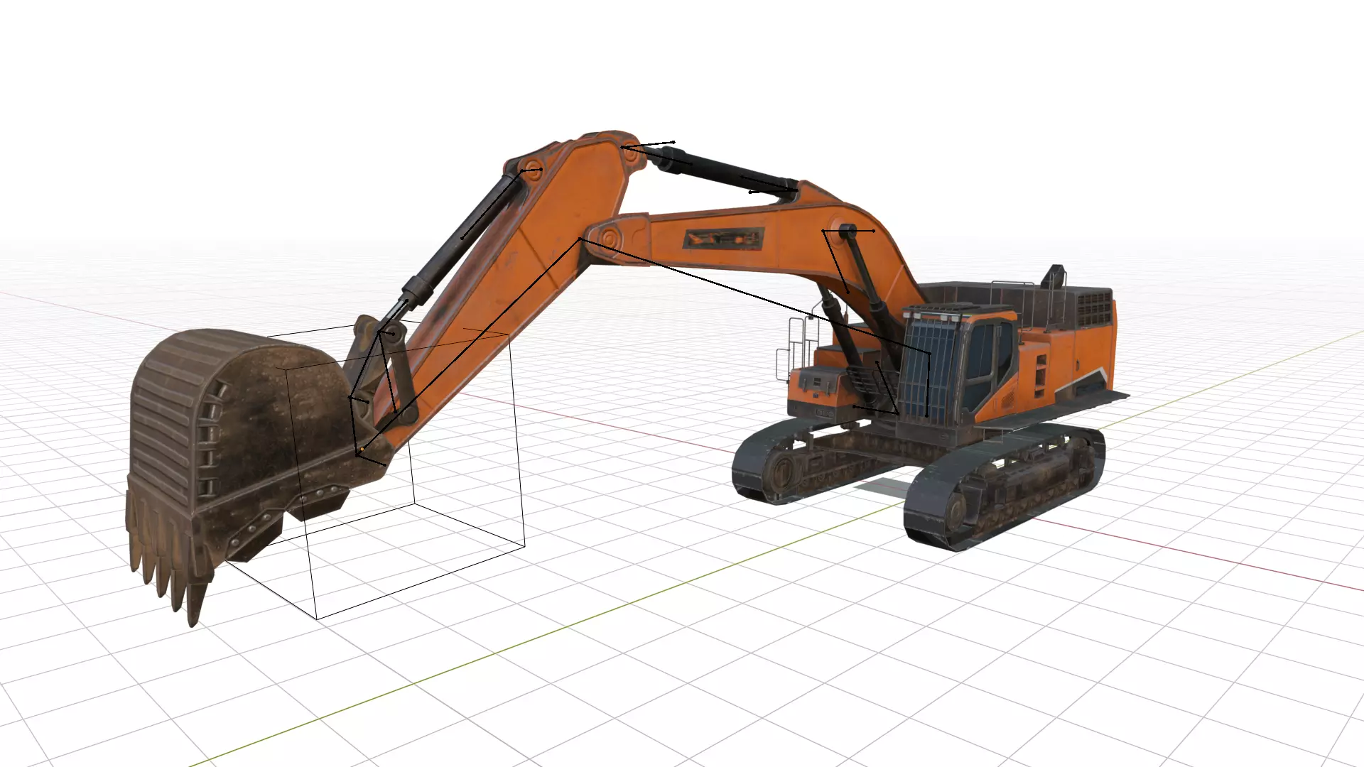 RIGGED EXCAVATOR Free 3D model_0