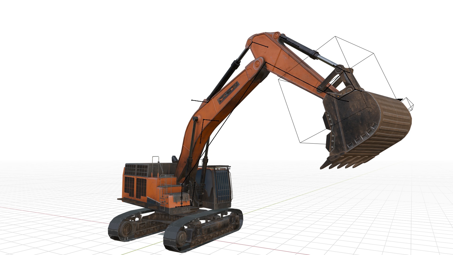 RIGGED EXCAVATOR Free 3D model_1