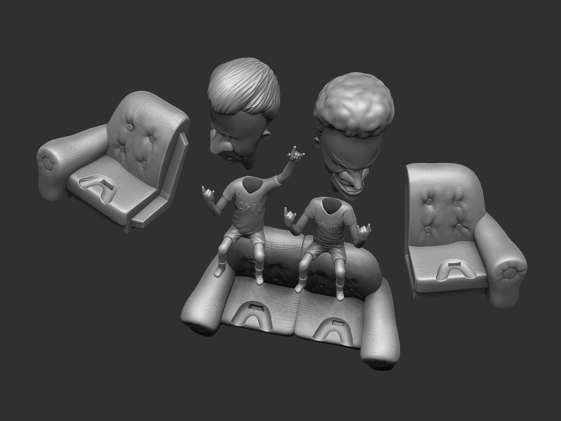 BEAVIS AND BUTT-HEAD FOR 3D PRINT STL 3D print model_15