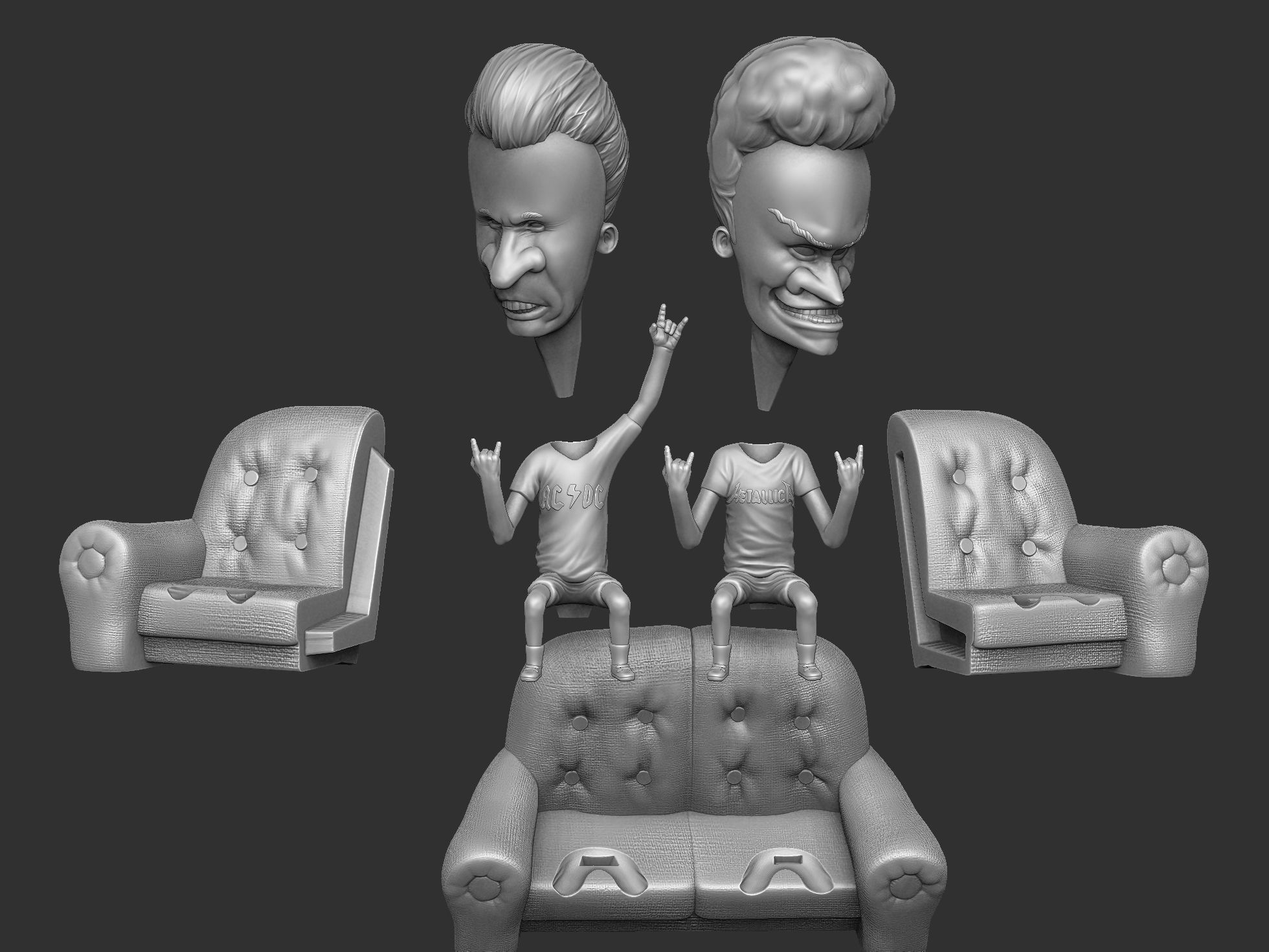 BEAVIS AND BUTT-HEAD FOR 3D PRINT STL 3D print model_14