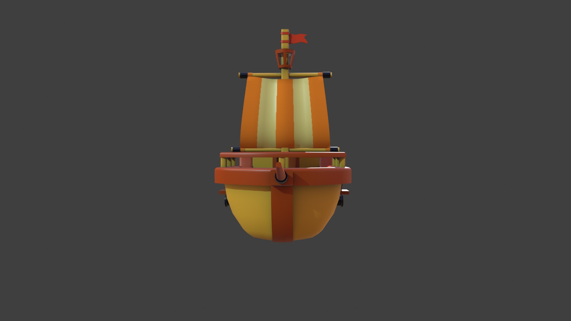 Stylized Shipe Low-poly 3D model_1