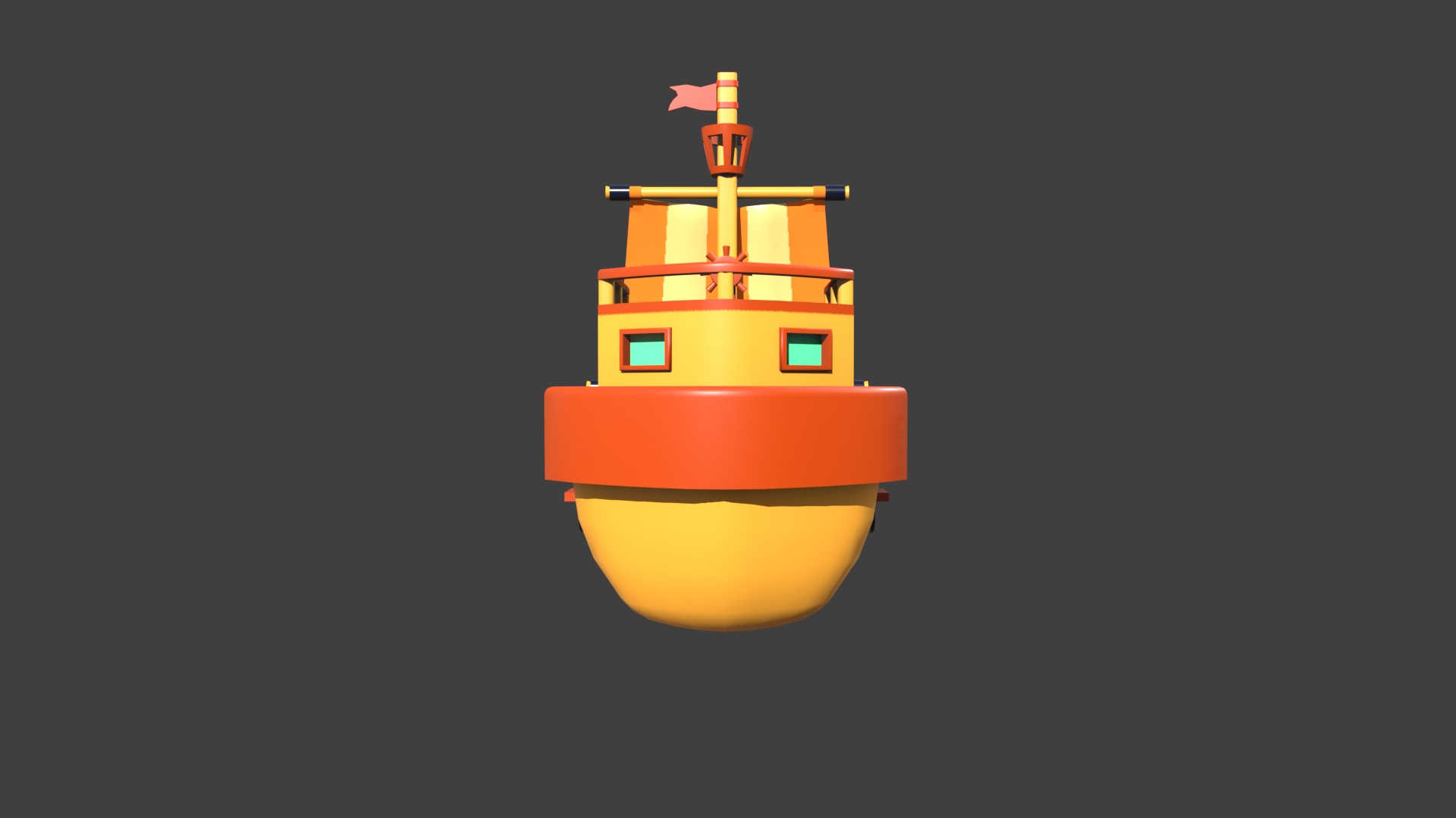 Stylized Shipe Low-poly 3D model_2