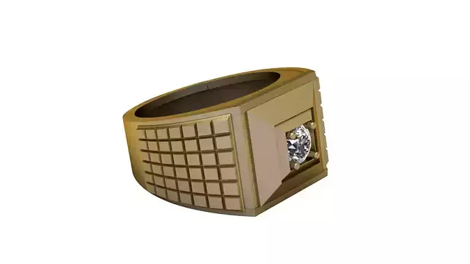 SOLITAIRE DIAMOND RING 3D PRINTABLE MODEL