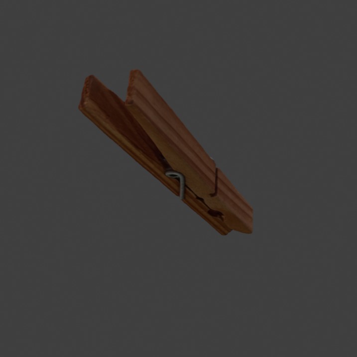 Clothes Pin Low-poly 3D model_2