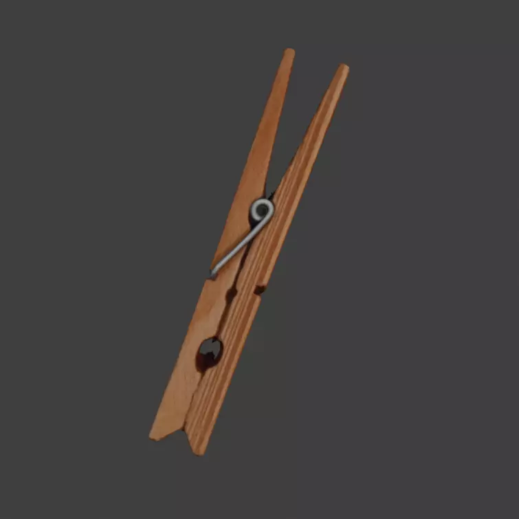 Clothes Pin Low-poly 3D model_0