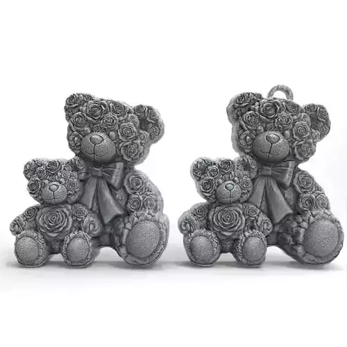 rose teddy cute pentant 