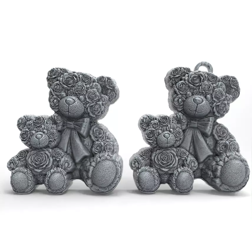 rose teddy cute pentant  3D print model_0