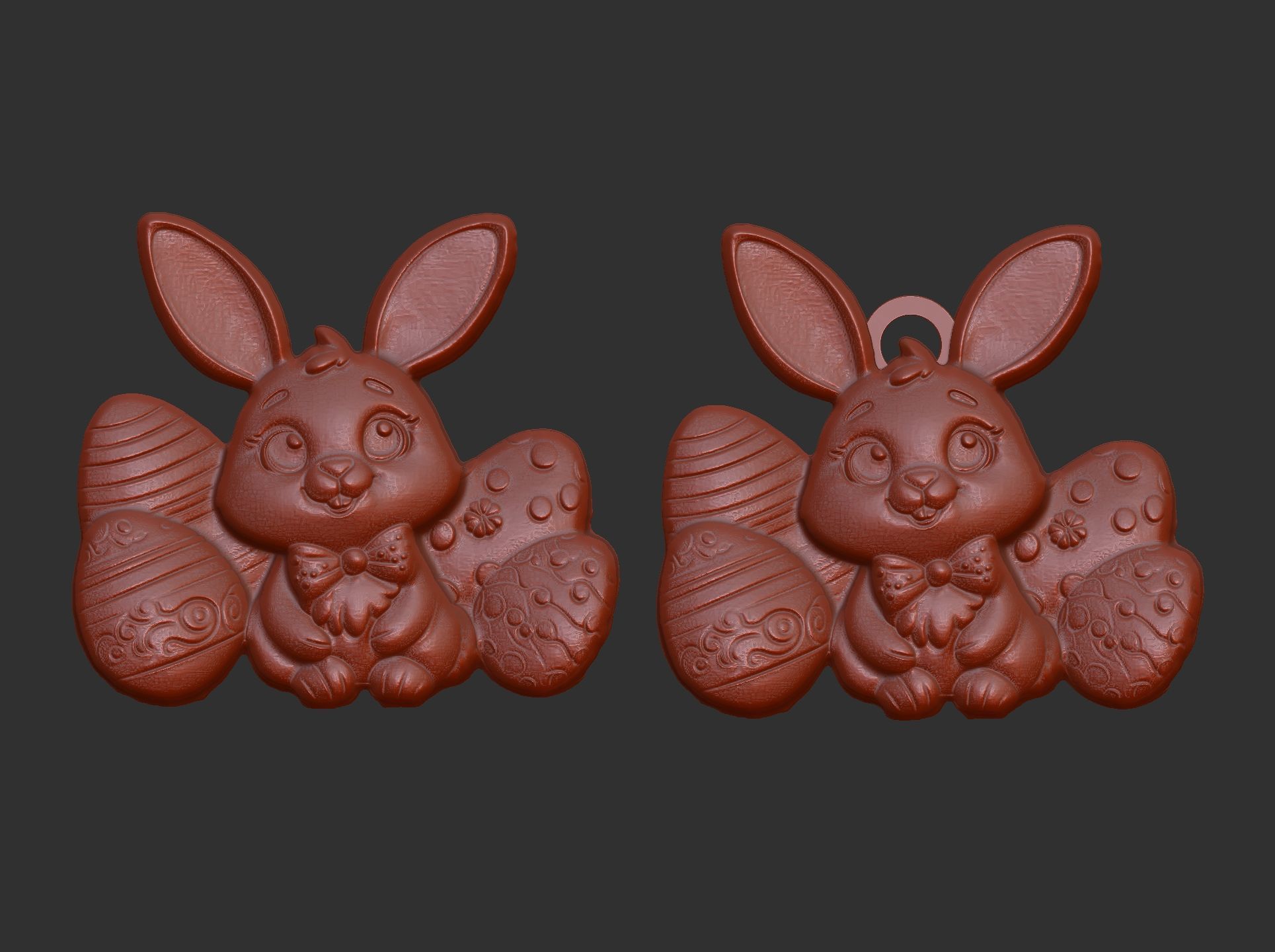 little cute bunny with egg 3D print model_9
