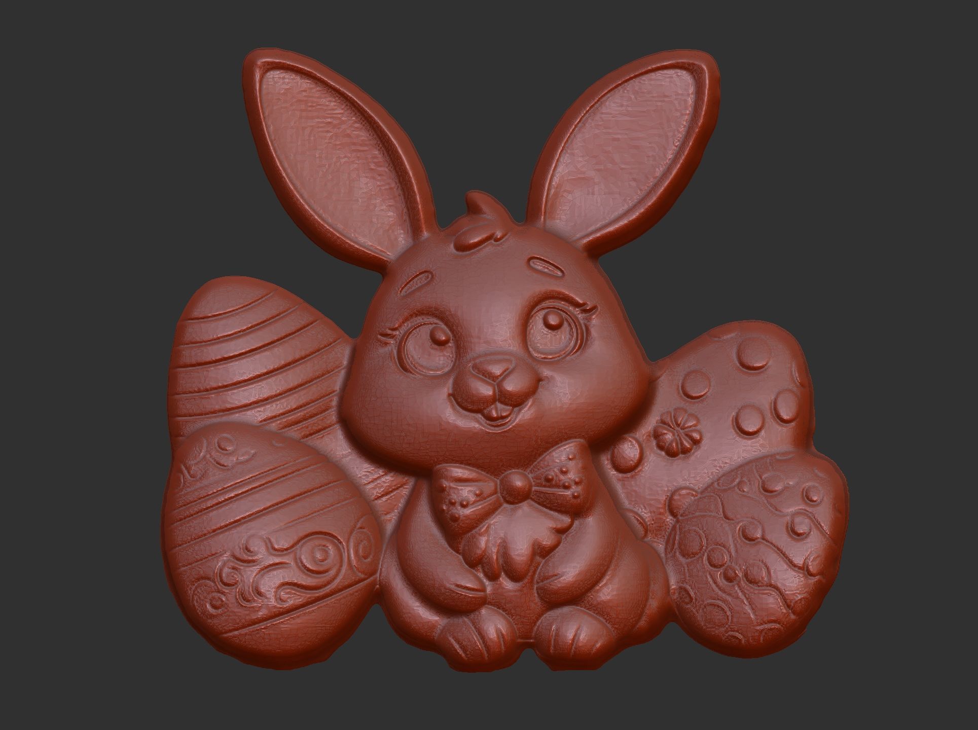 little cute bunny with egg 3D print model_5