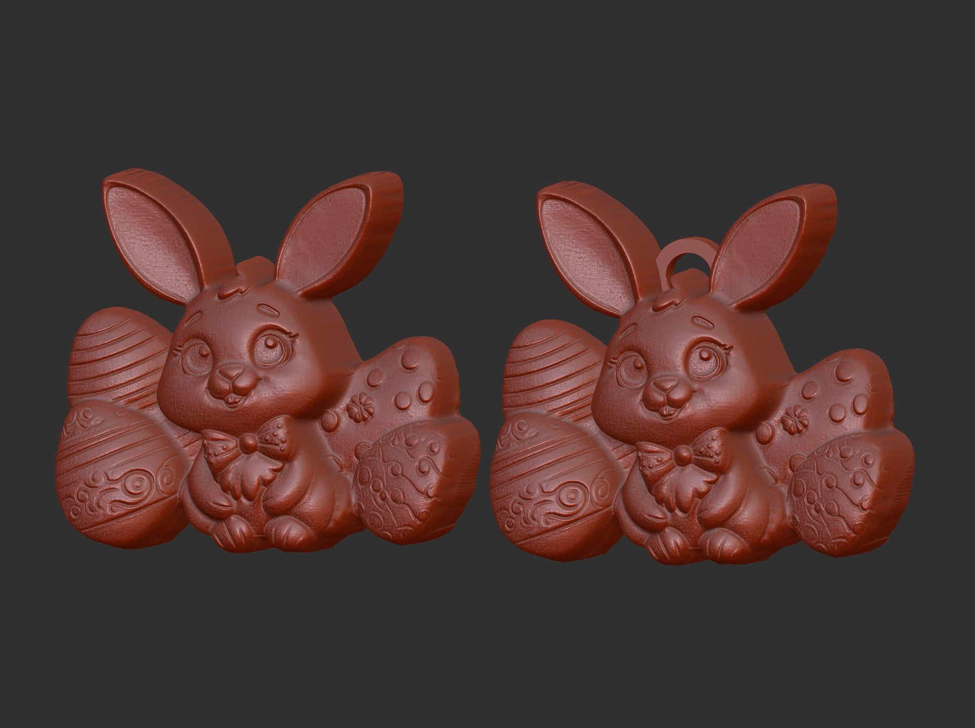 little cute bunny with egg 3D print model_11