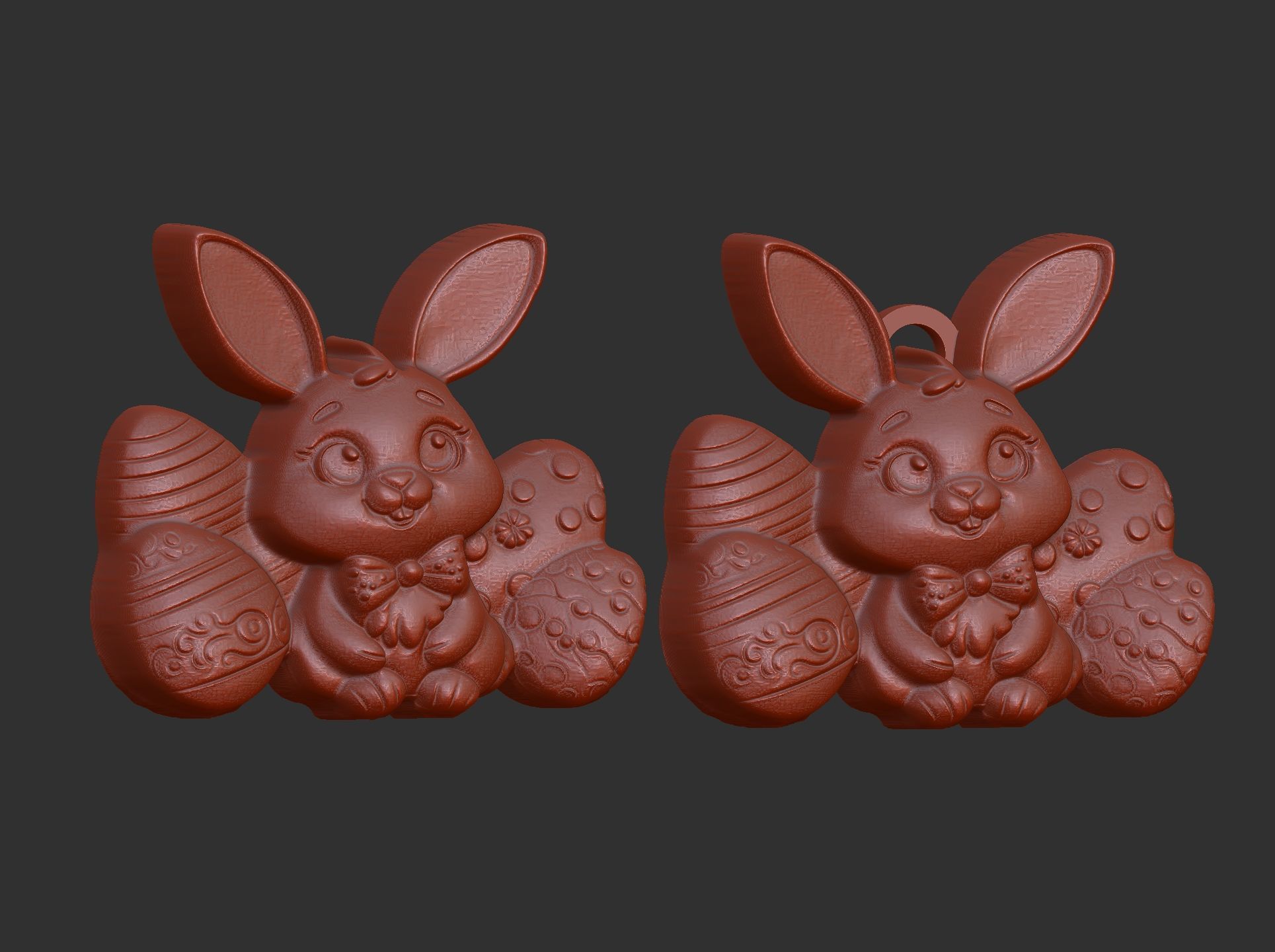little cute bunny with egg 3D print model_12