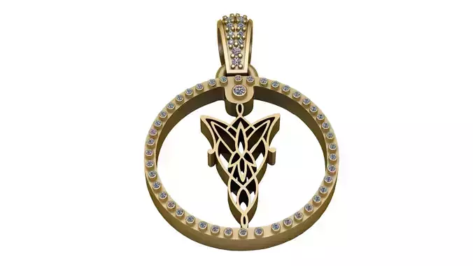 ANIMAL FACE DESIGN DIAMOND PENDANT 3D PRINTABLE MODEL