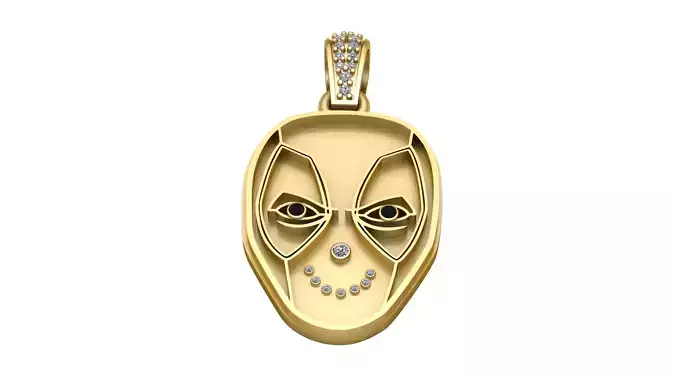 DEAD POOL MASK PENDANT 3D PRINTABLE MODEL