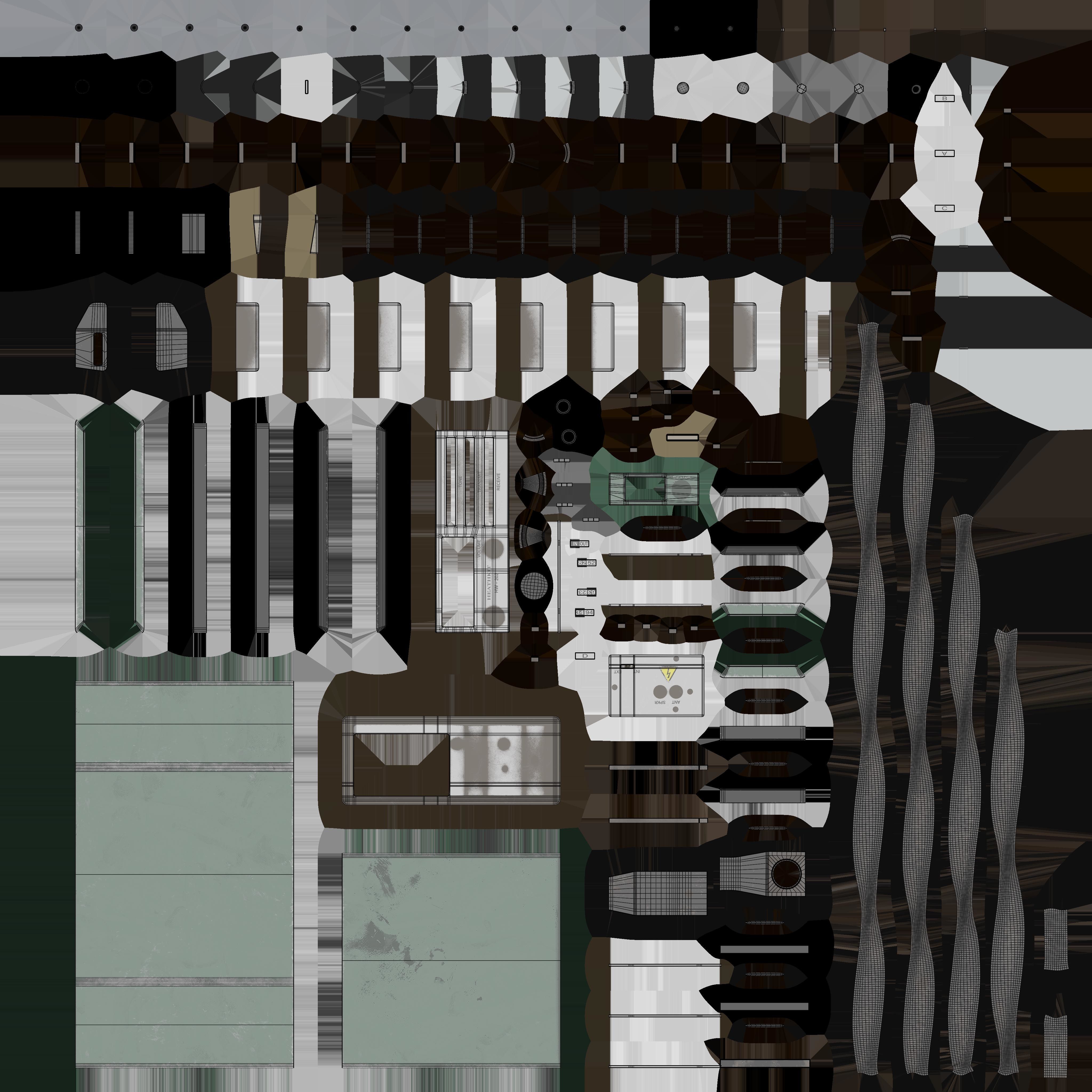 VIntage Heathkit HR-1680 Ham Radio receiver 3D model_13