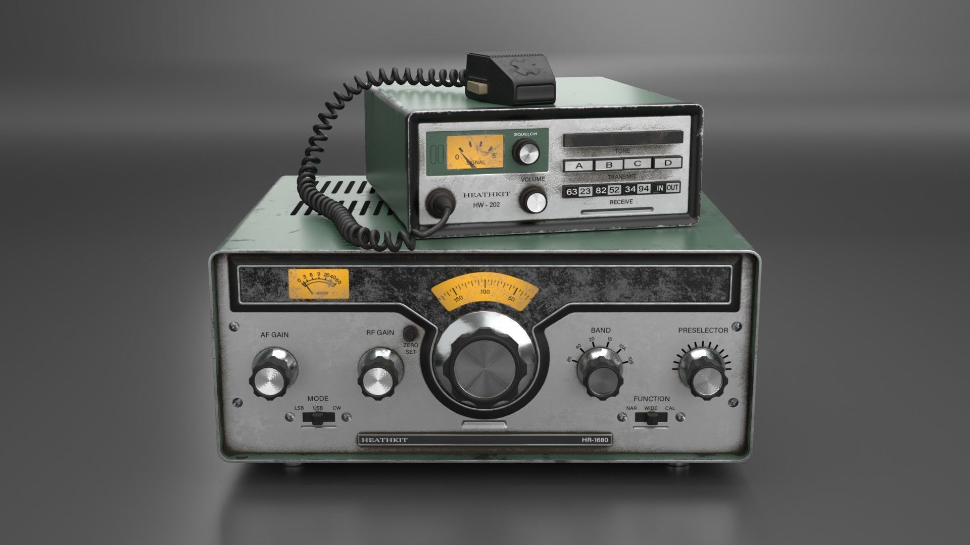 VIntage Heathkit HR-1680 Ham Radio receiver 3D model_1