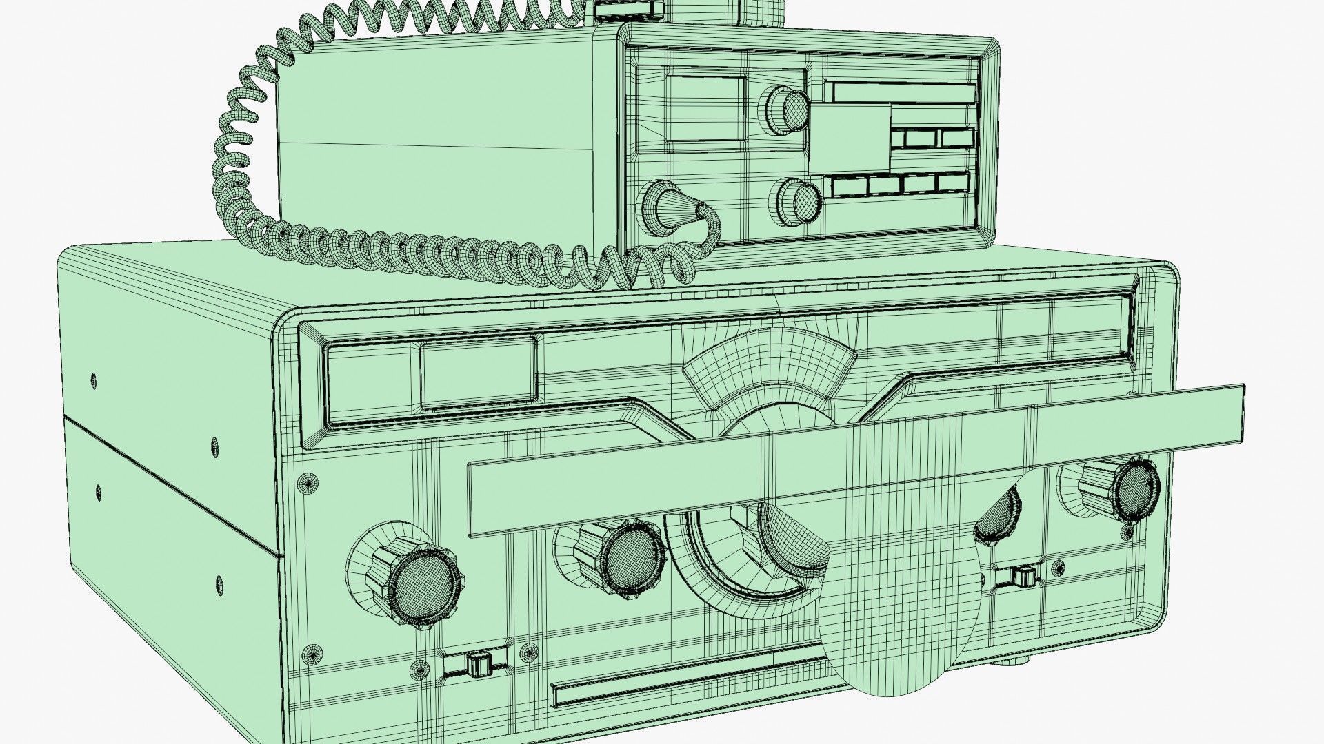 VIntage Heathkit HR-1680 Ham Radio receiver 3D model_16