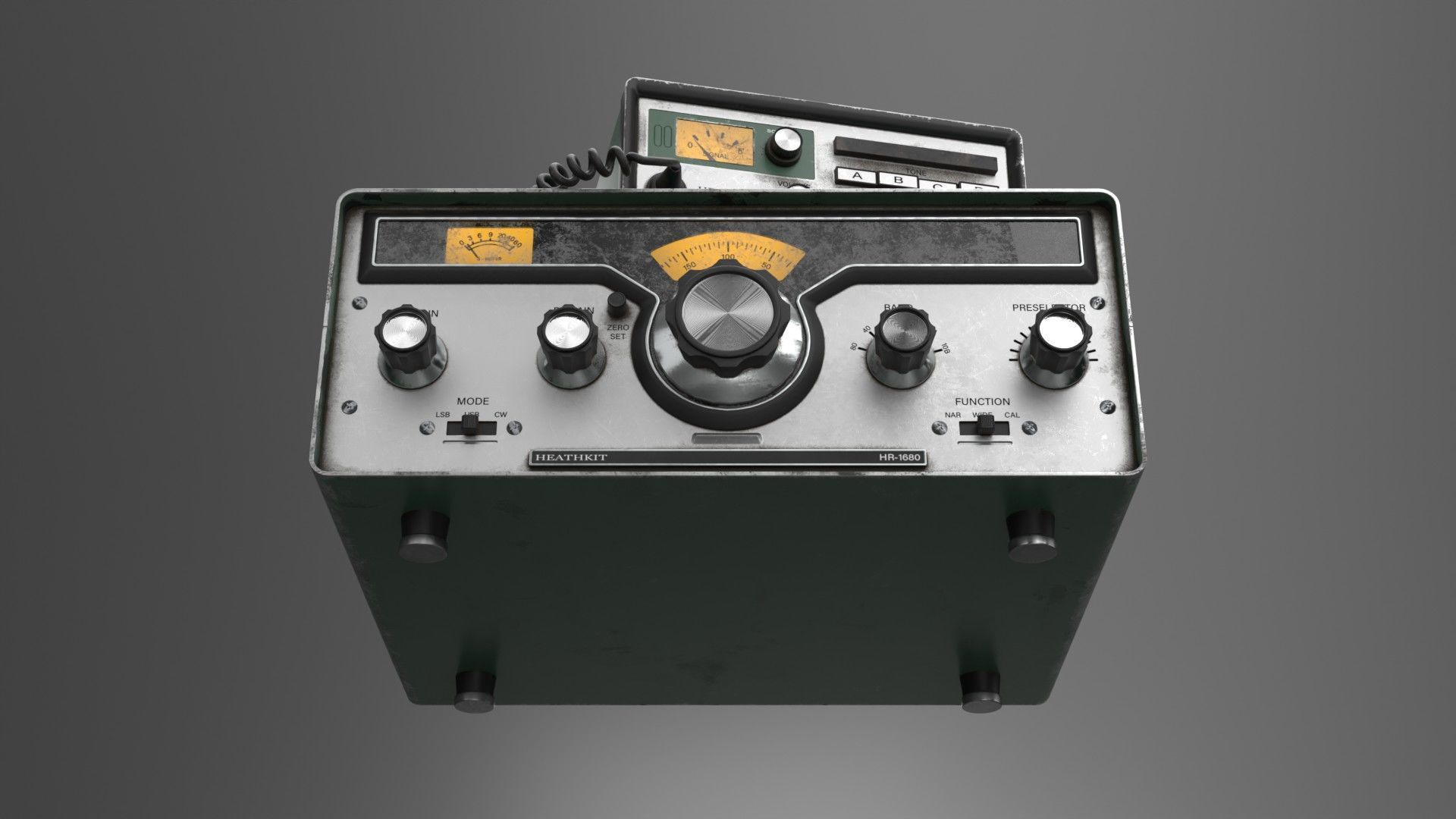 VIntage Heathkit HR-1680 Ham Radio receiver 3D model_11