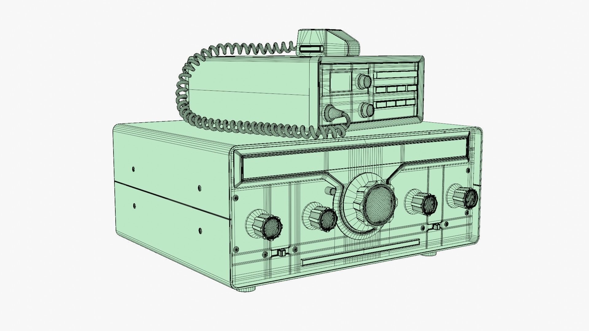 VIntage Heathkit HR-1680 Ham Radio receiver 3D model_20