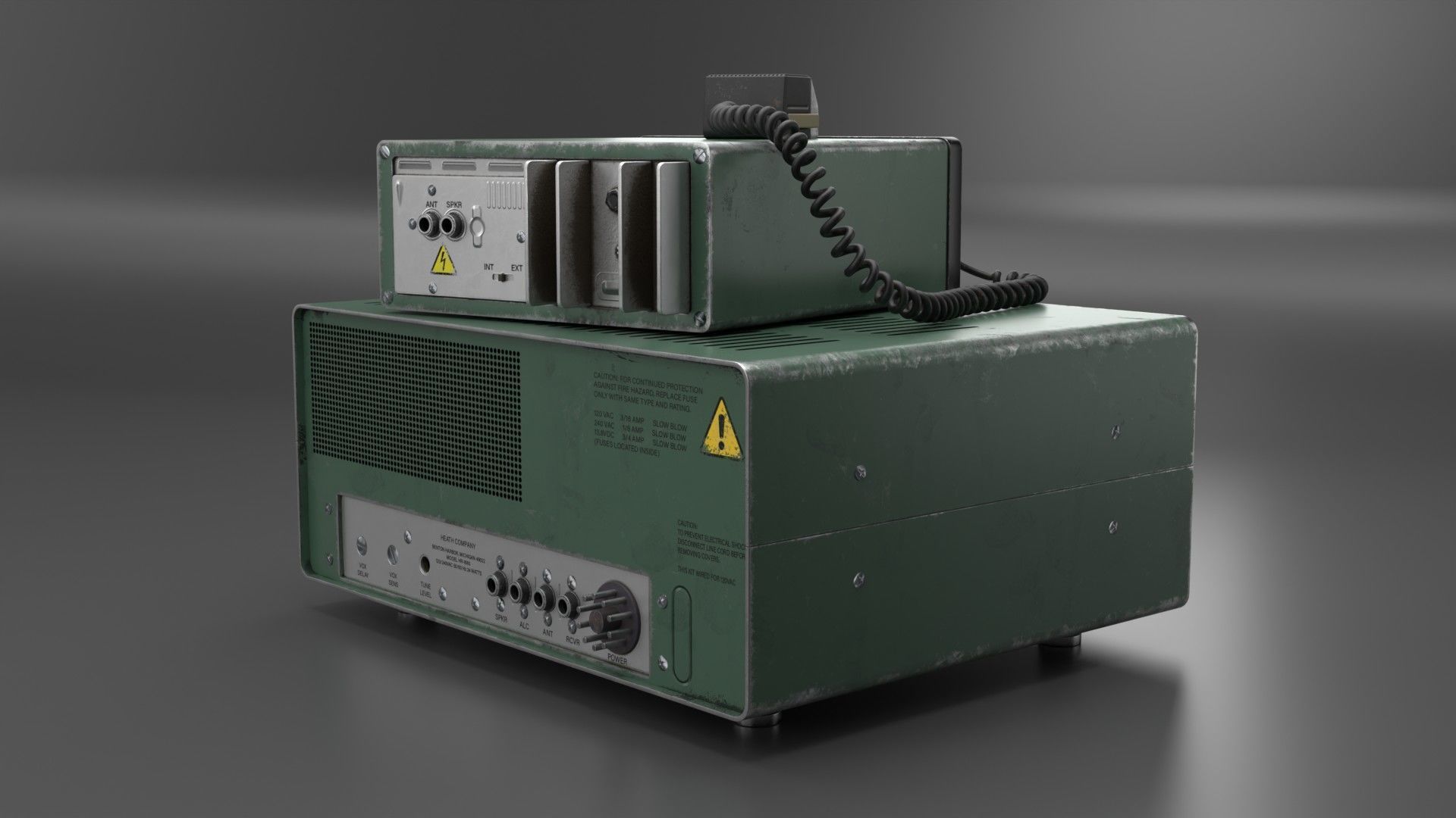 VIntage Heathkit HR-1680 Ham Radio receiver 3D model_10