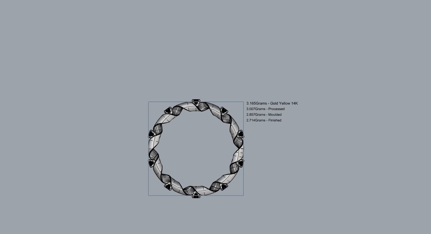 engagement ring spiral with diamonds sz17mm 3D print model_19