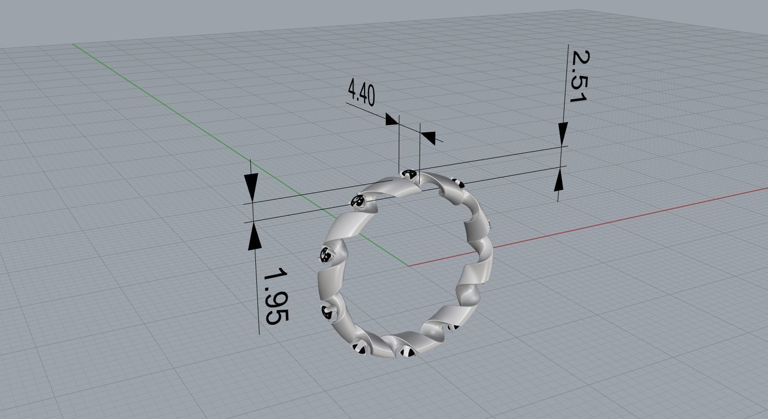 engagement ring spiral with diamonds sz17mm 3D print model_16