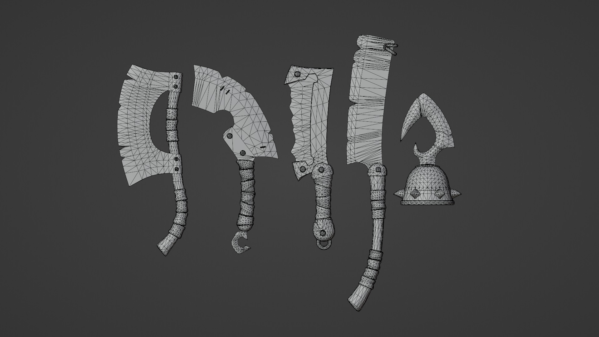 Cleaver-Knifes Low-poly 3D model_16