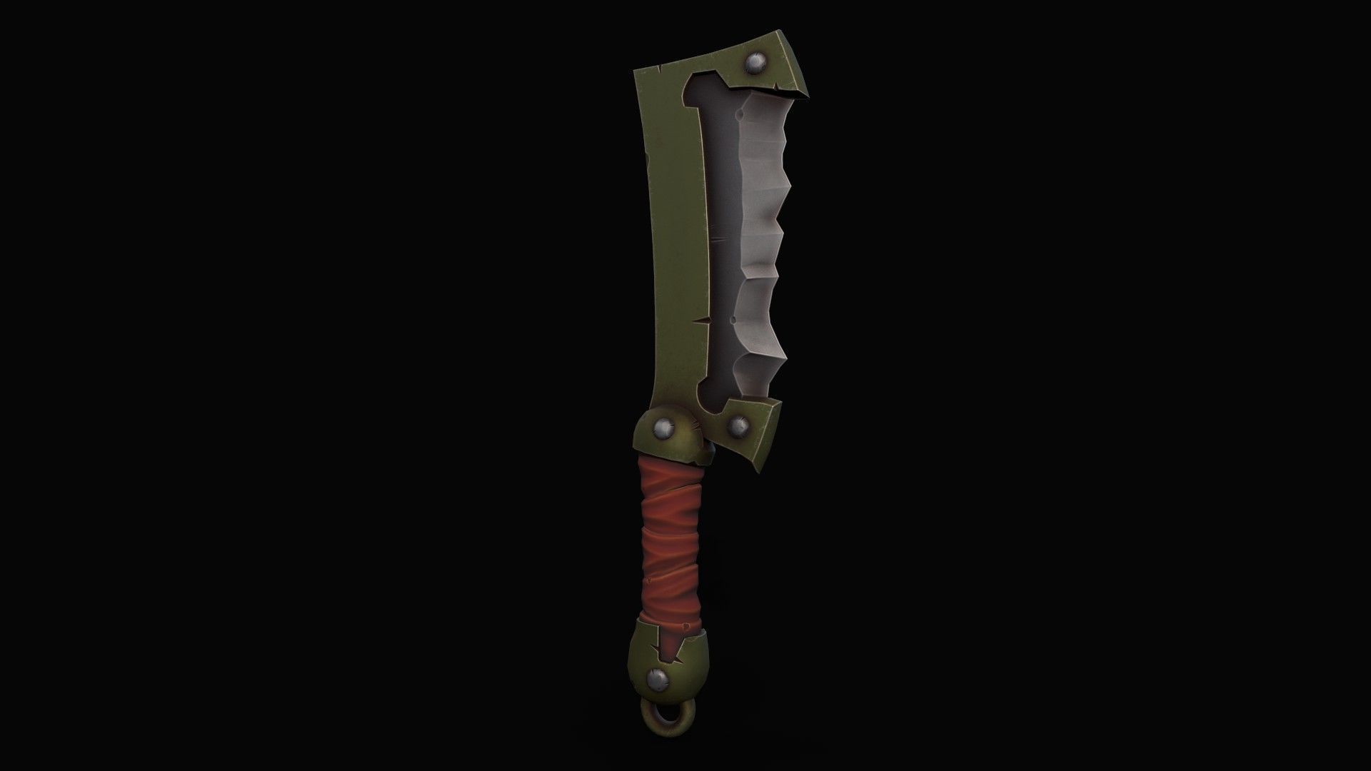 Cleaver-Knifes Low-poly 3D model_1