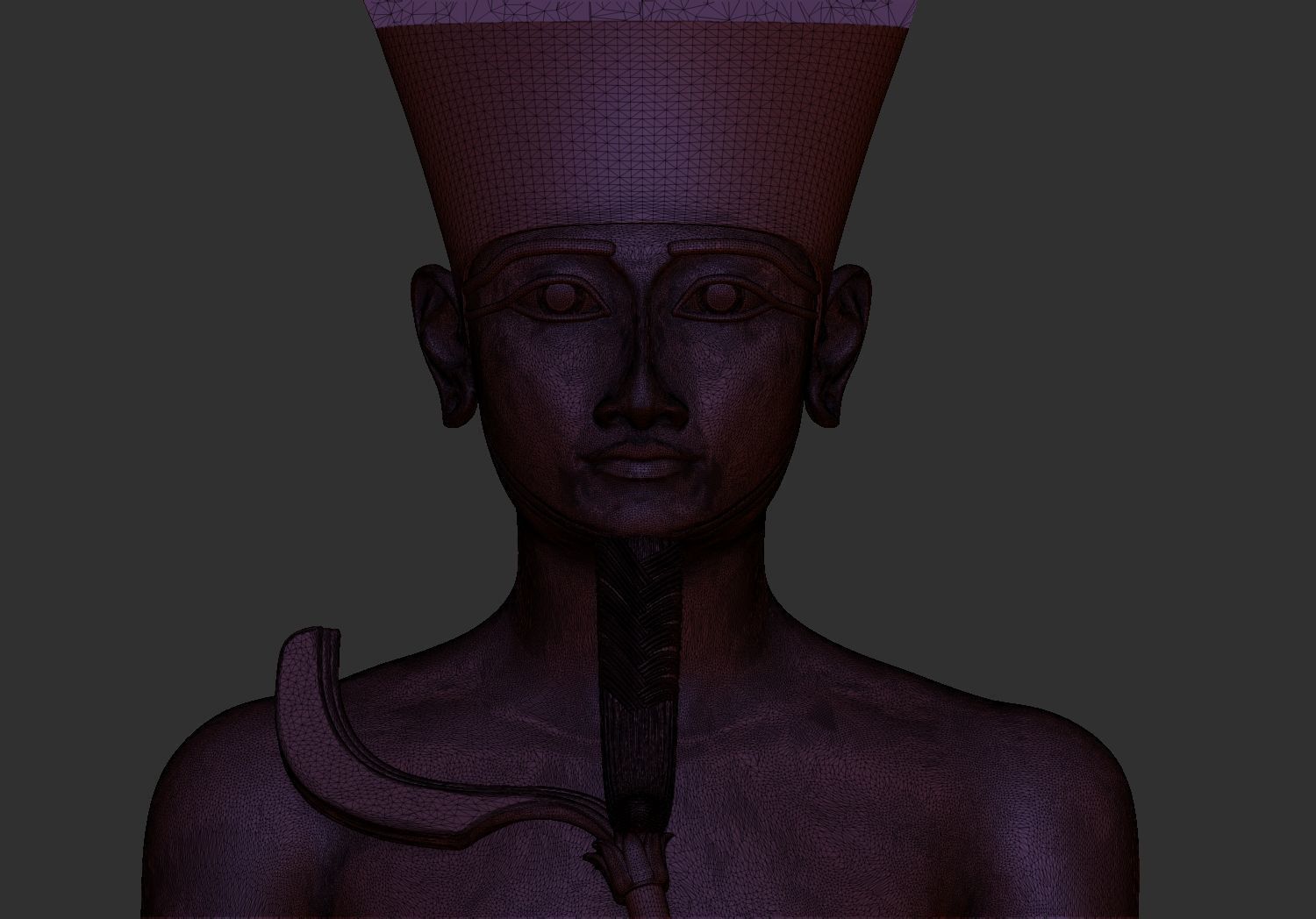 Statue of the Egyptian god Amun-Re Pharaoh Figurine 3d model 3D print model_9