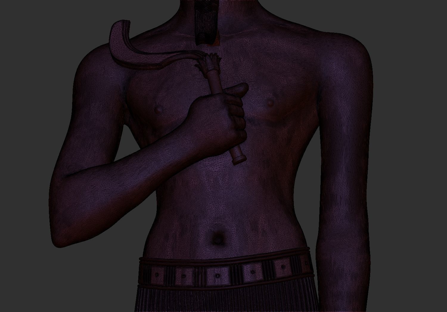 Statue of the Egyptian god Amun-Re Pharaoh Figurine 3d model 3D print model_7