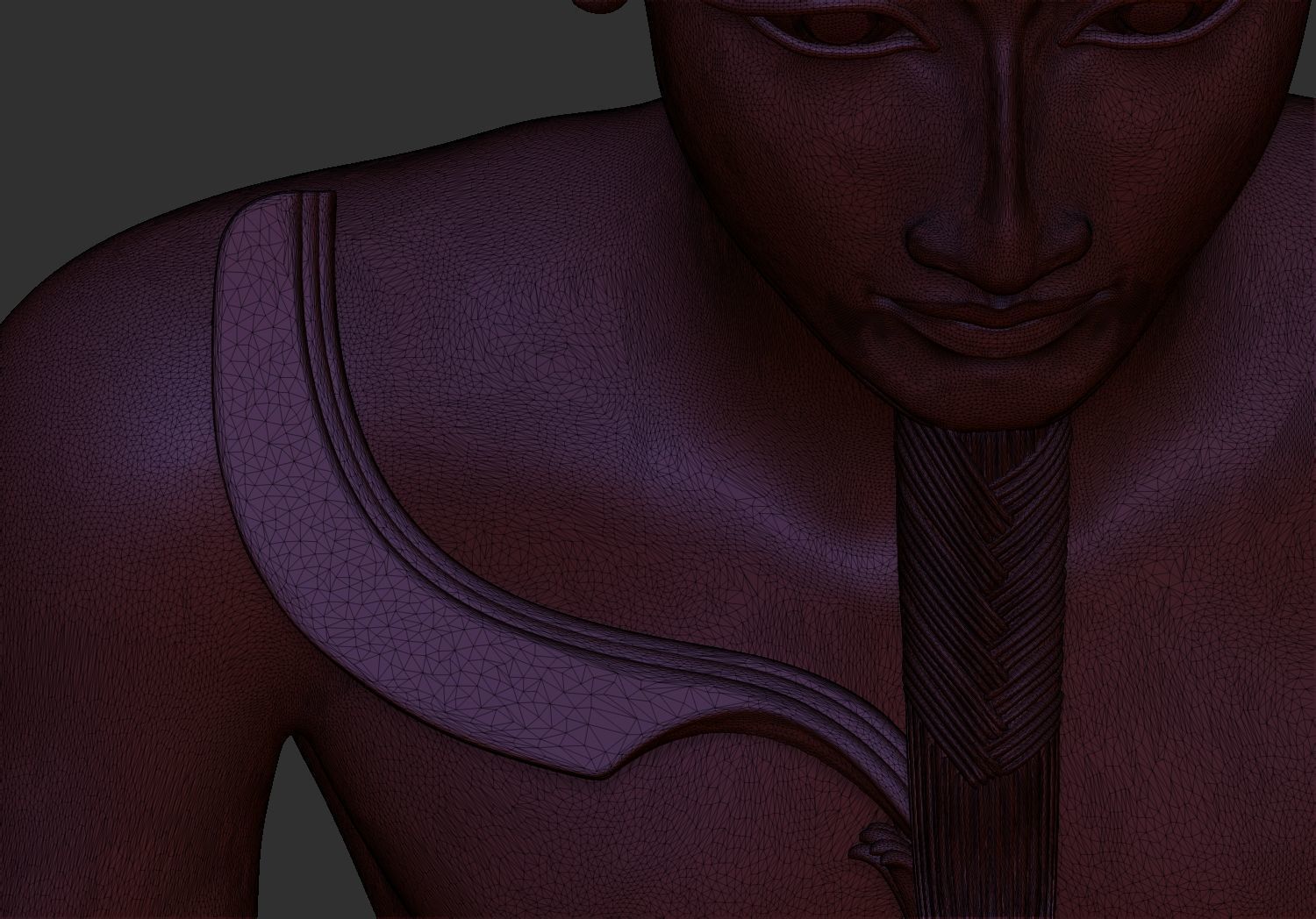 Statue of the Egyptian god Amun-Re Pharaoh Figurine 3d model 3D print model_8