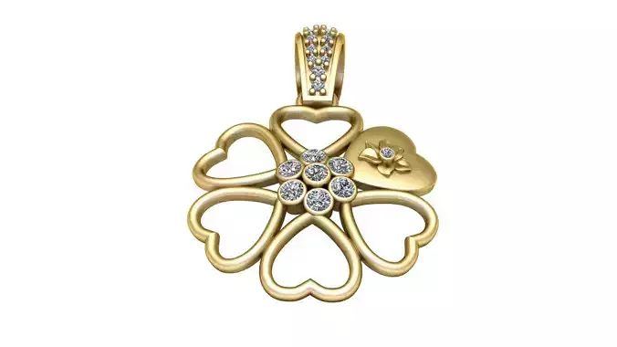 HEART DESIGN PENDANT 3D PRINTABLE MODEL