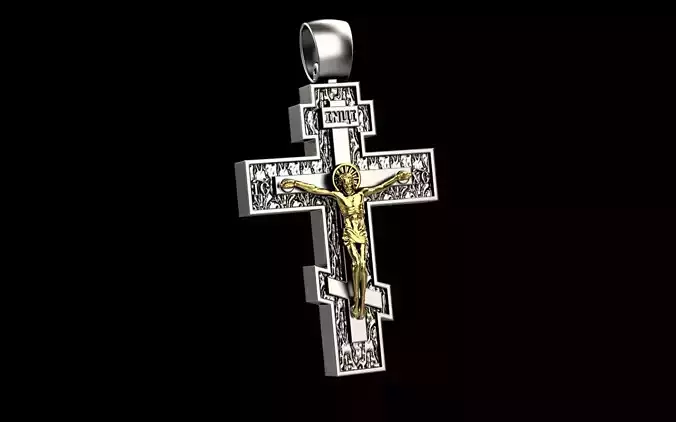 Cross pendant 1201 Orthodox