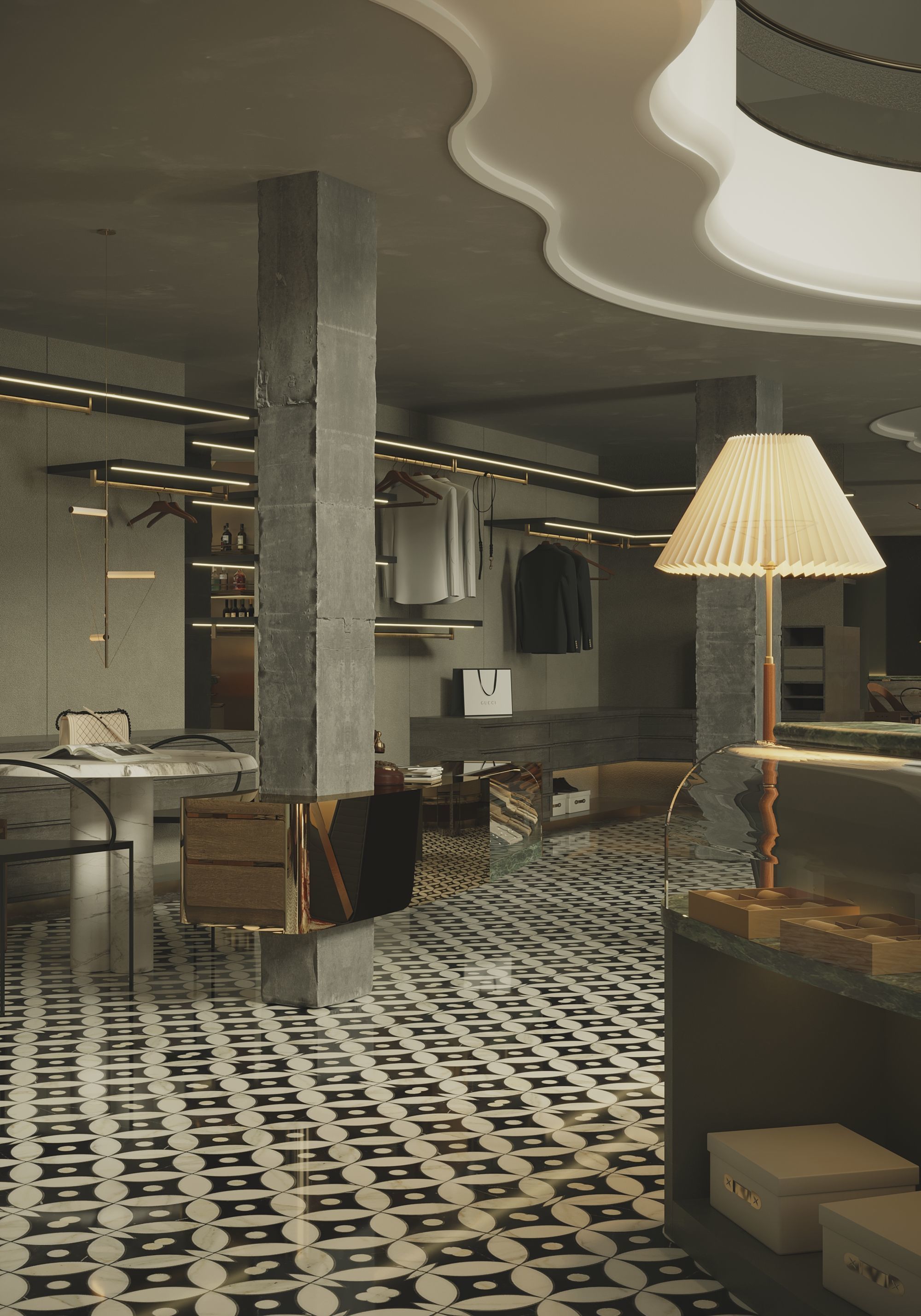 clothing store interior  3D model_2