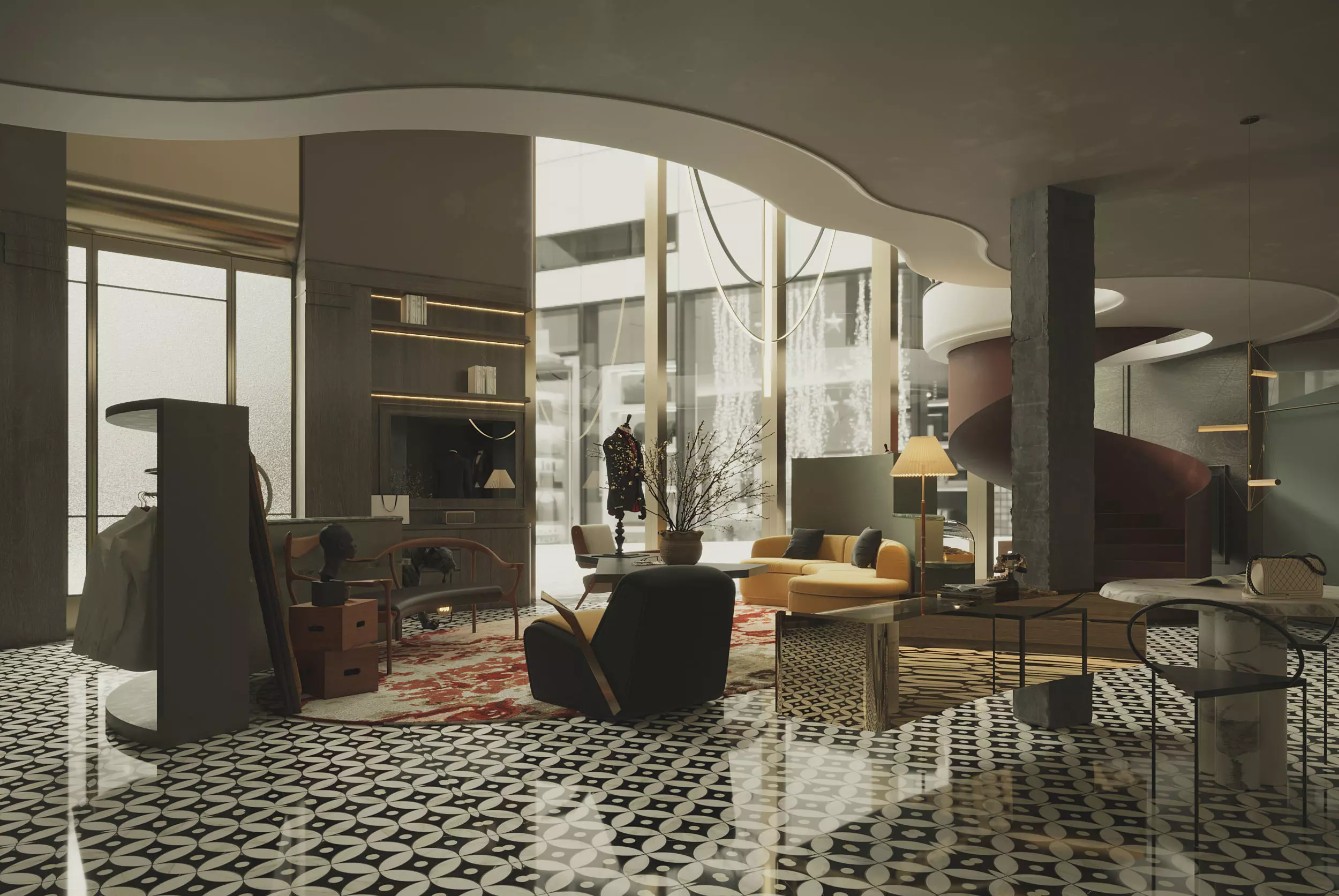 clothing store interior  3D model_0