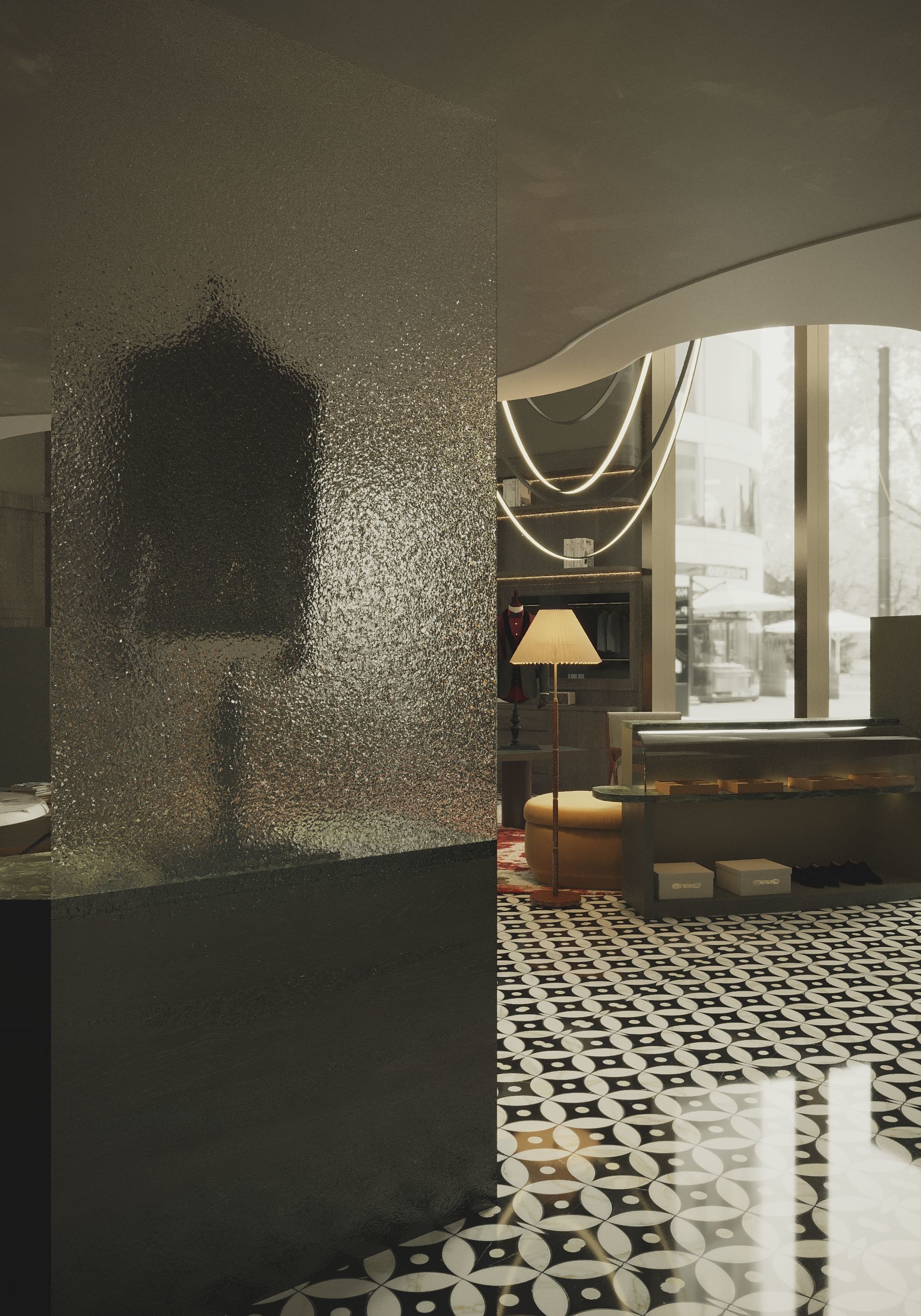 clothing store interior  3D model_1