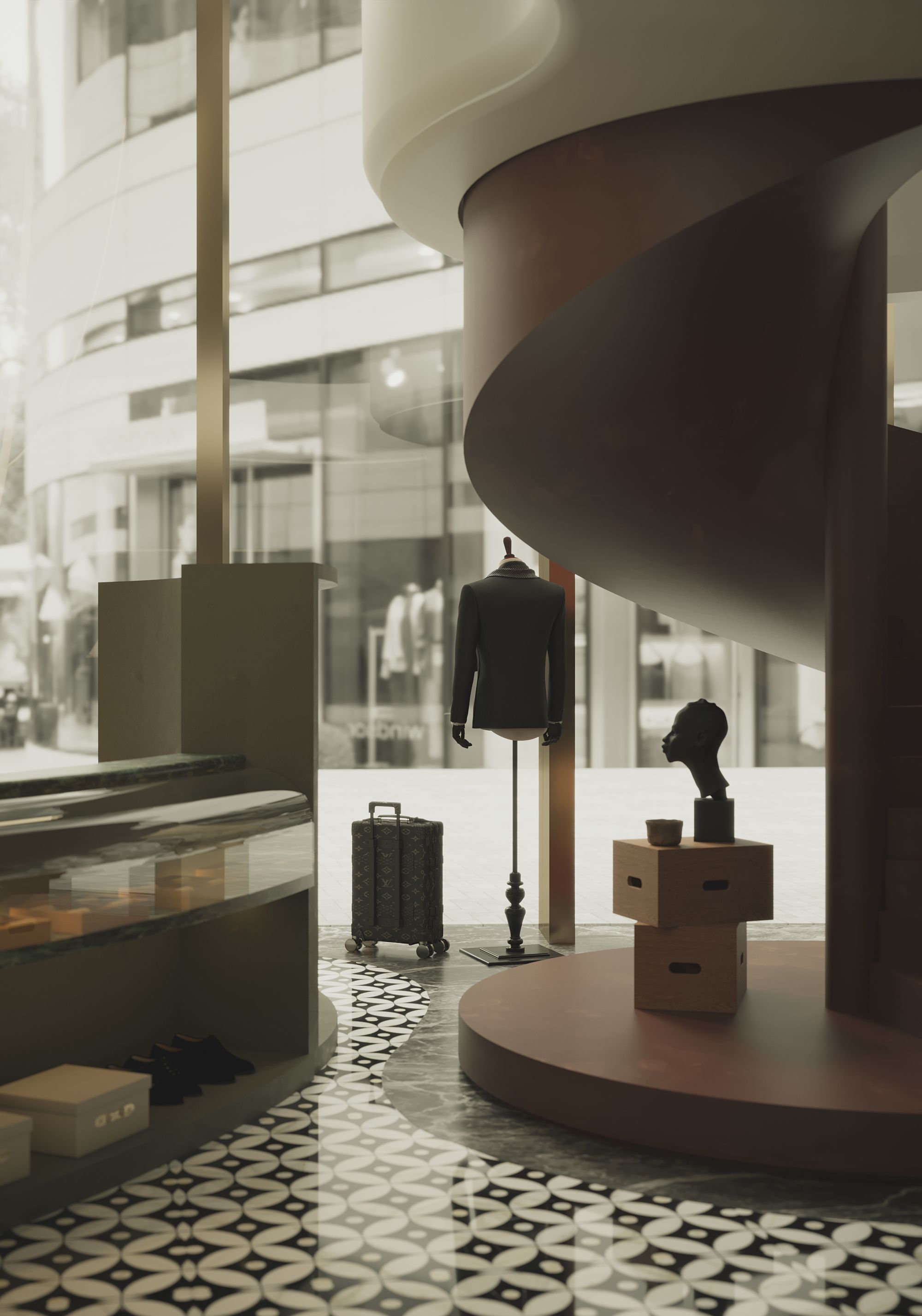 clothing store interior  3D model_10