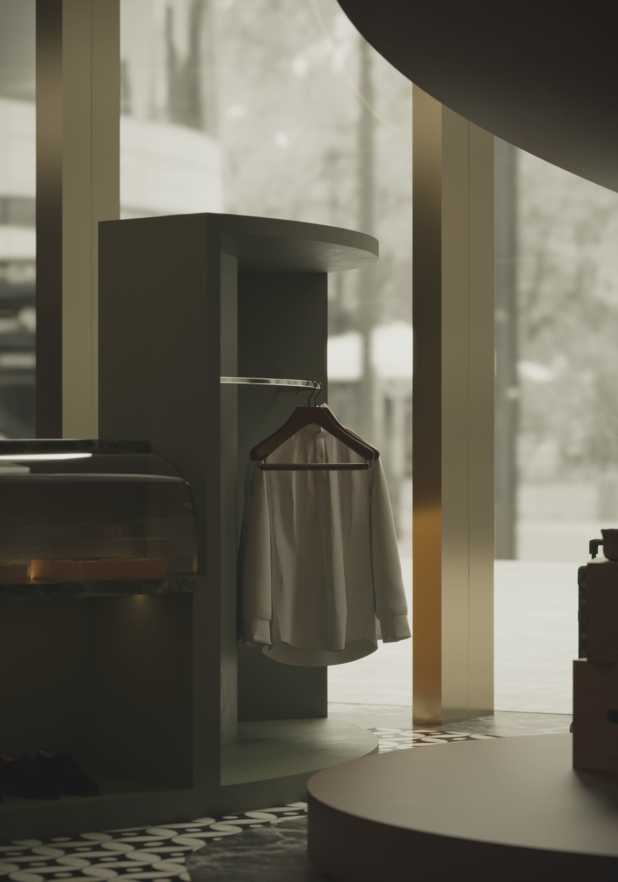 clothing store interior  3D model_3