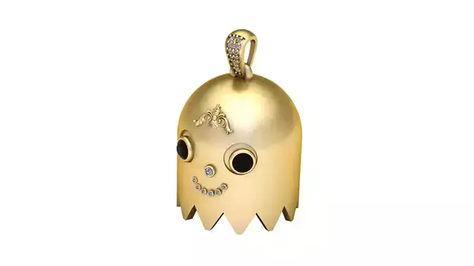 CARTOON GHOST PENDANT 3D PRINTABLE MODEL