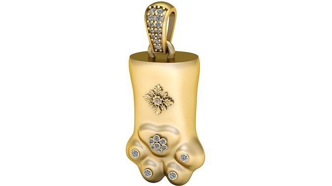 ANIMAL HAND PENDANT 3D PRINTABLE MODEL 3D print model