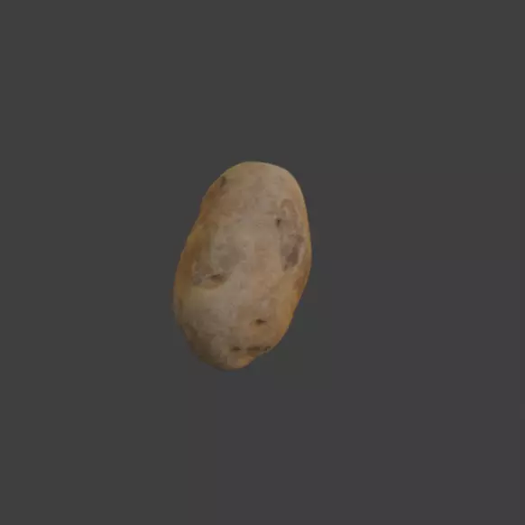 Potato  Low-poly 3D model_0
