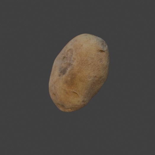 Potato  Low-poly 3D model_1